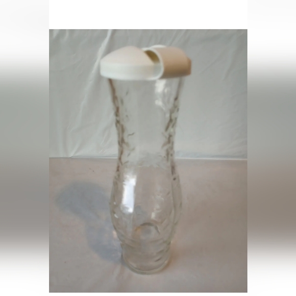 VTG Good Seasons Glass Salad Dressing Mixing Jar/Cruet with Lid Vines Pattern - Picture 4 of 6